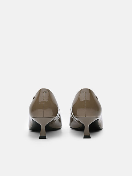 PEDRO Icon Leather Heel Sandals, Black