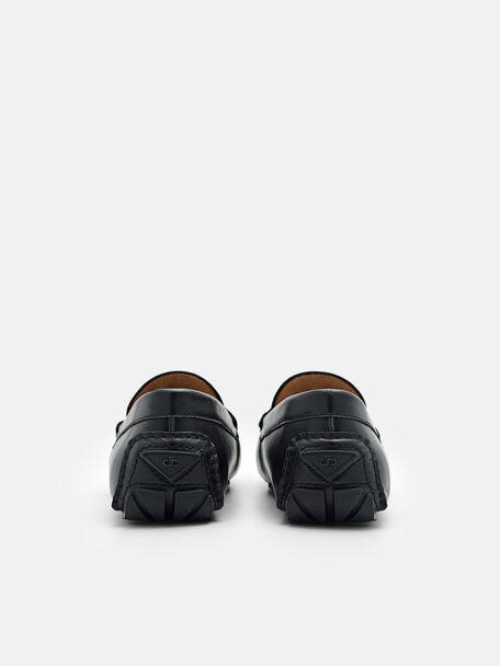 PEDRO Icon Leather Heel Sandals, Black