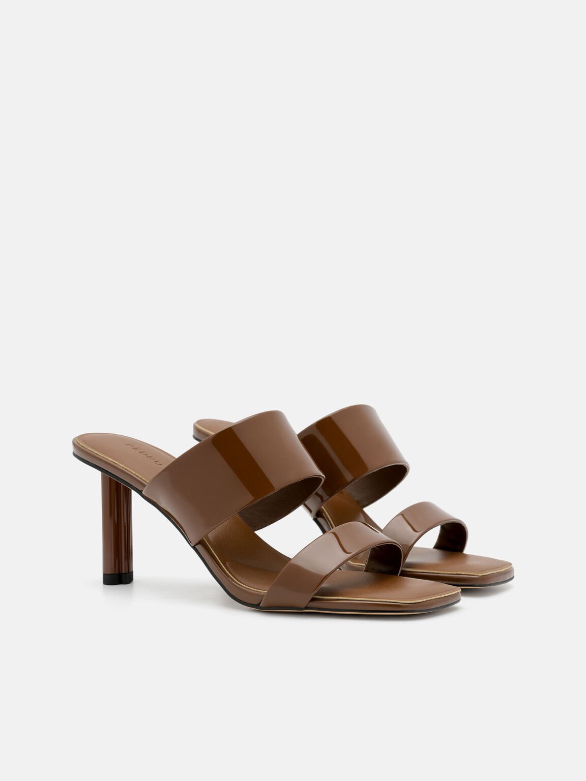 Leather Heel Sandals, , hi-res