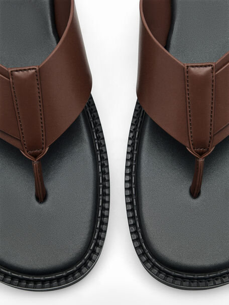 PEDRO Icon Leather Heel Sandals, Black