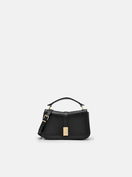 PEDRO Studio Farida Leather Handbag, Black, hi-res