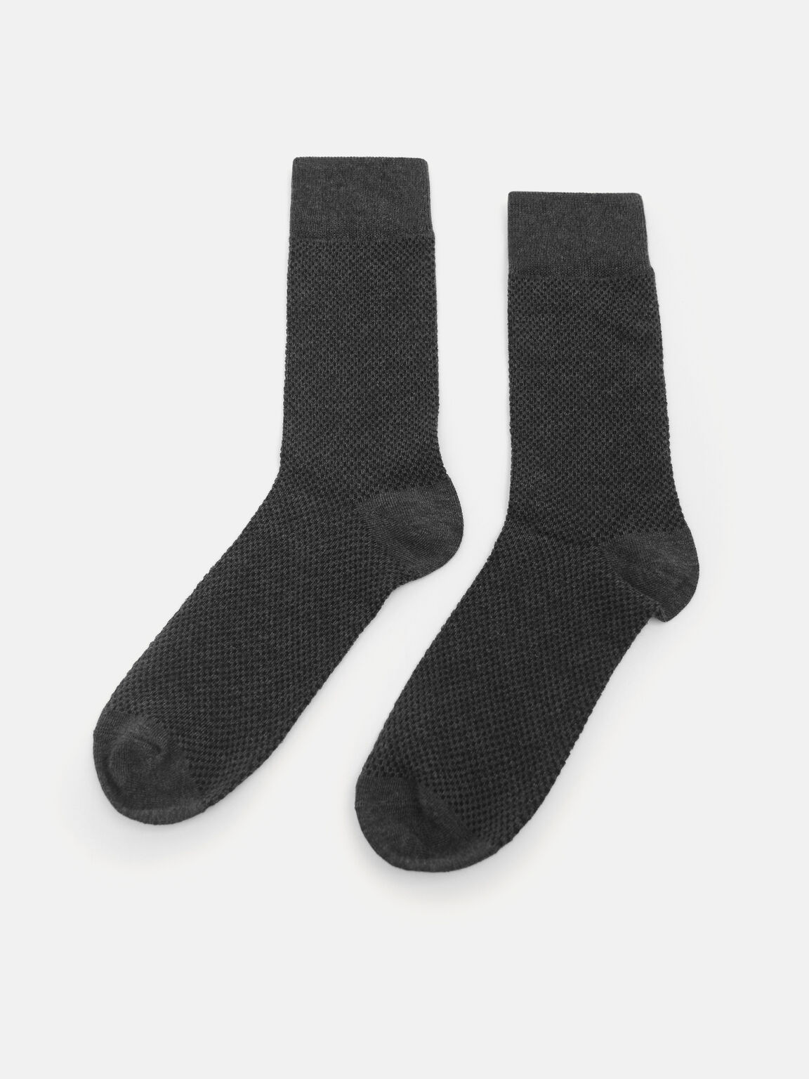 Men's Textured Cotton Socks, 