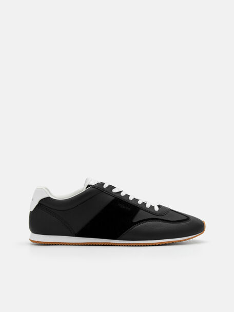 Lewis Suede Sneakers, Black, hi-res