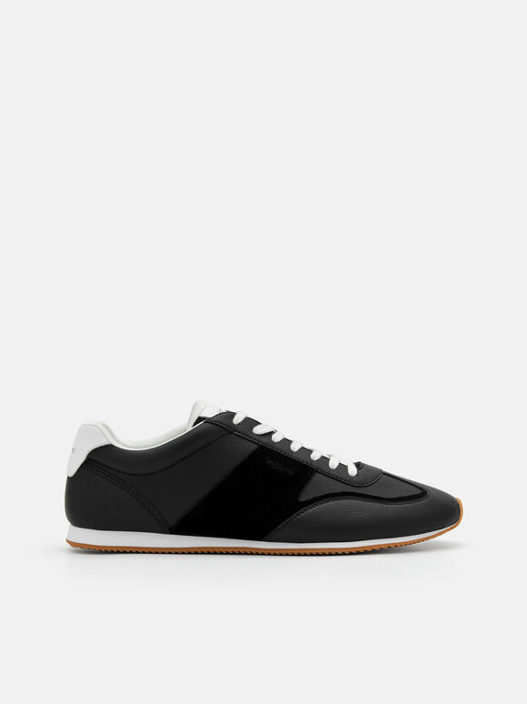Lewis Suede Sneakers, Black, hi-res