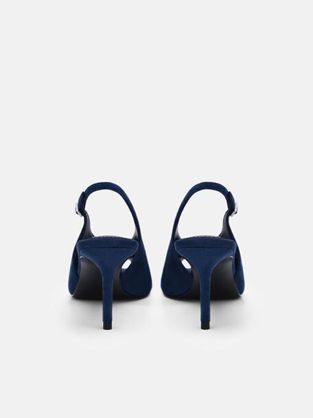 Sylvie Suede Slingback Heel Pumps, , hi-res