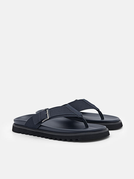 PEDRO Icon Leather Heel Sandals, Black