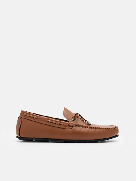 Leather Bow Driving Shoes, 