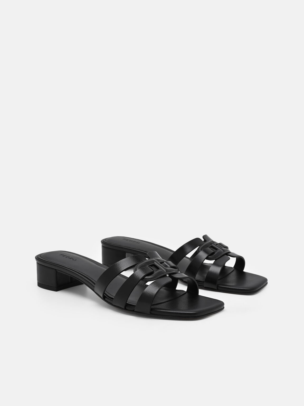Sandal Hak Tinggi Carmel Berbahan Kulit, 