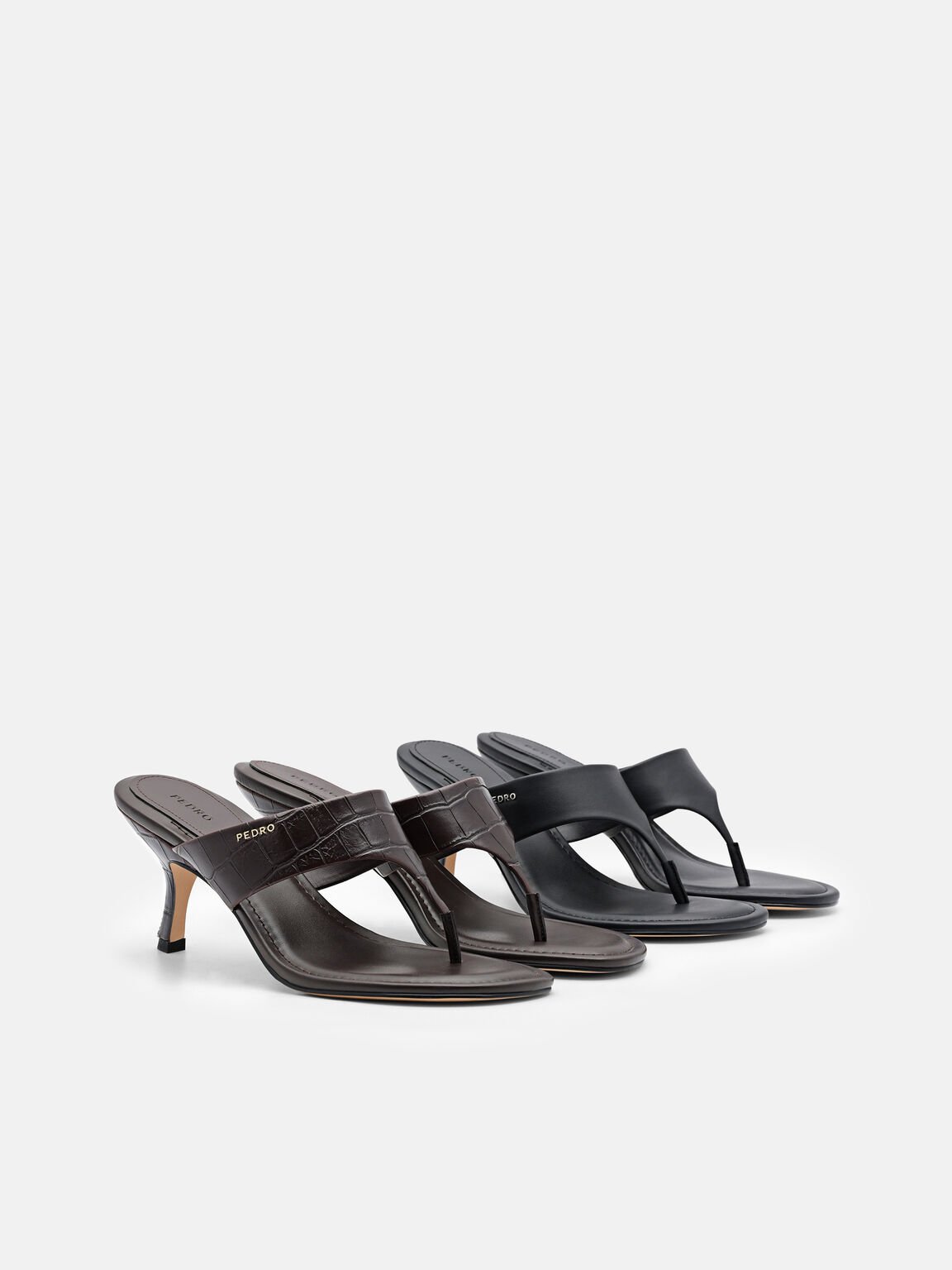Thong Heel Sandals, , hi-res