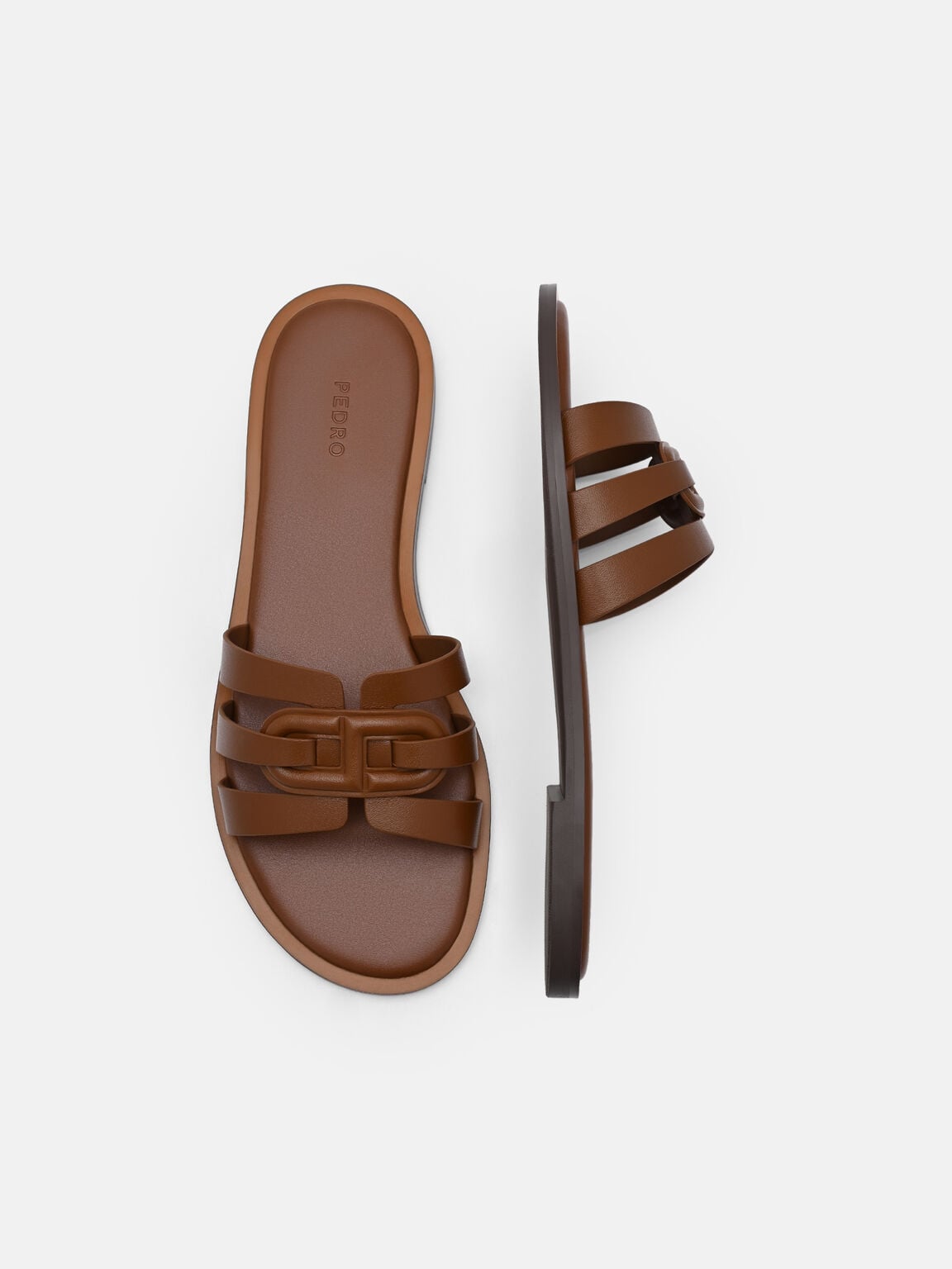 Carmel Sandal Slide Kulit, , hi-res