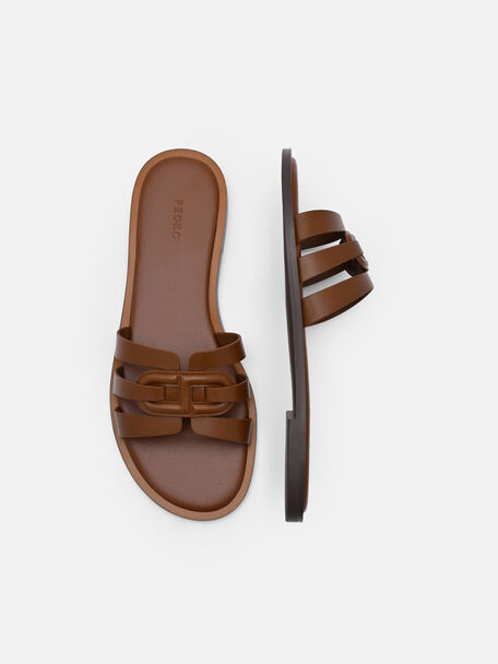 Carmel Sandal Slide Kulit, , hi-res