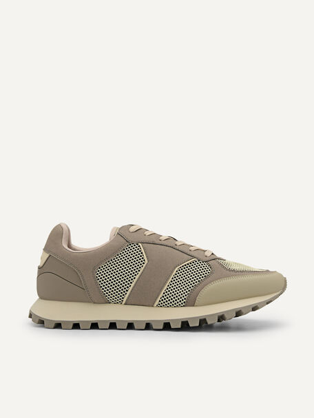 Mono Track Low Top Sneakers, Taupe, hi-res