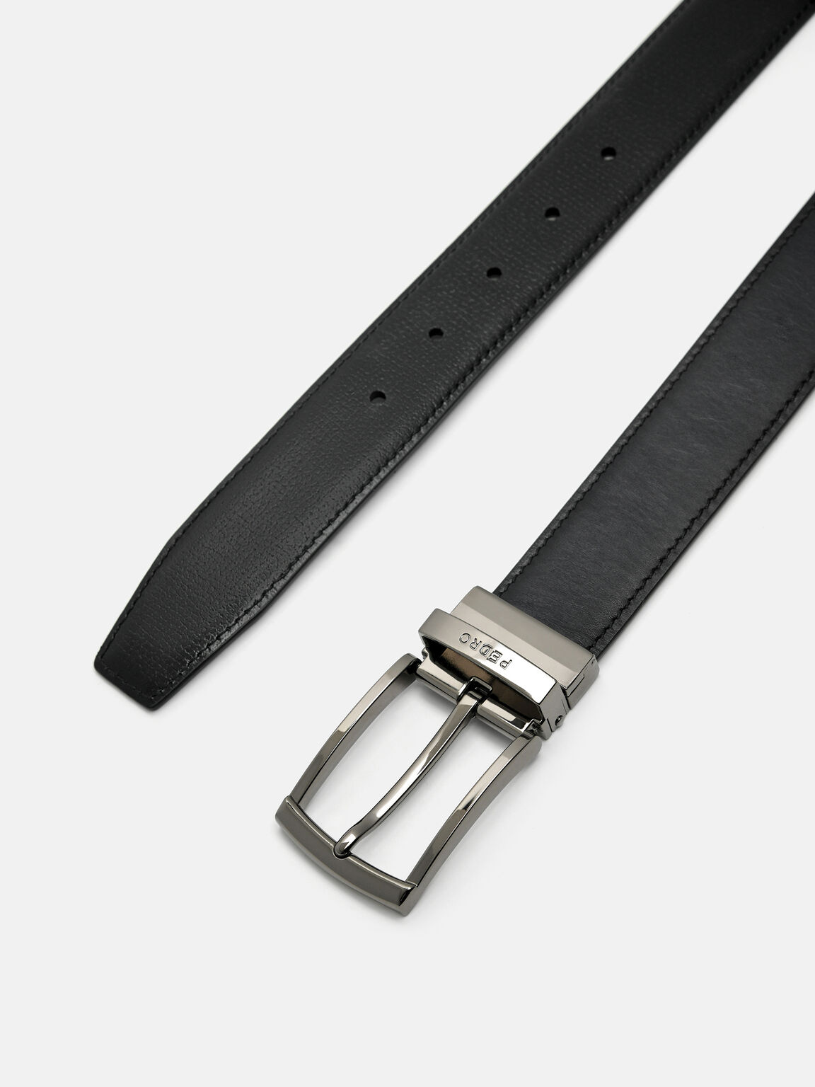 Reversible Leather Pin Belt, 