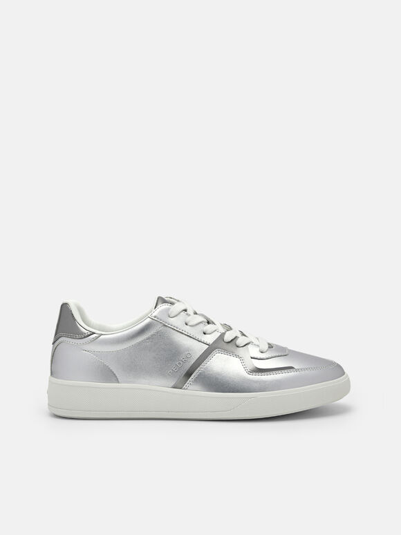 Women's PEDRO Icon Fleet Sneakers, Silver, hi-res