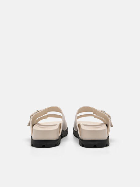 PEDRO Icon Leather Heel Sandals, Black
