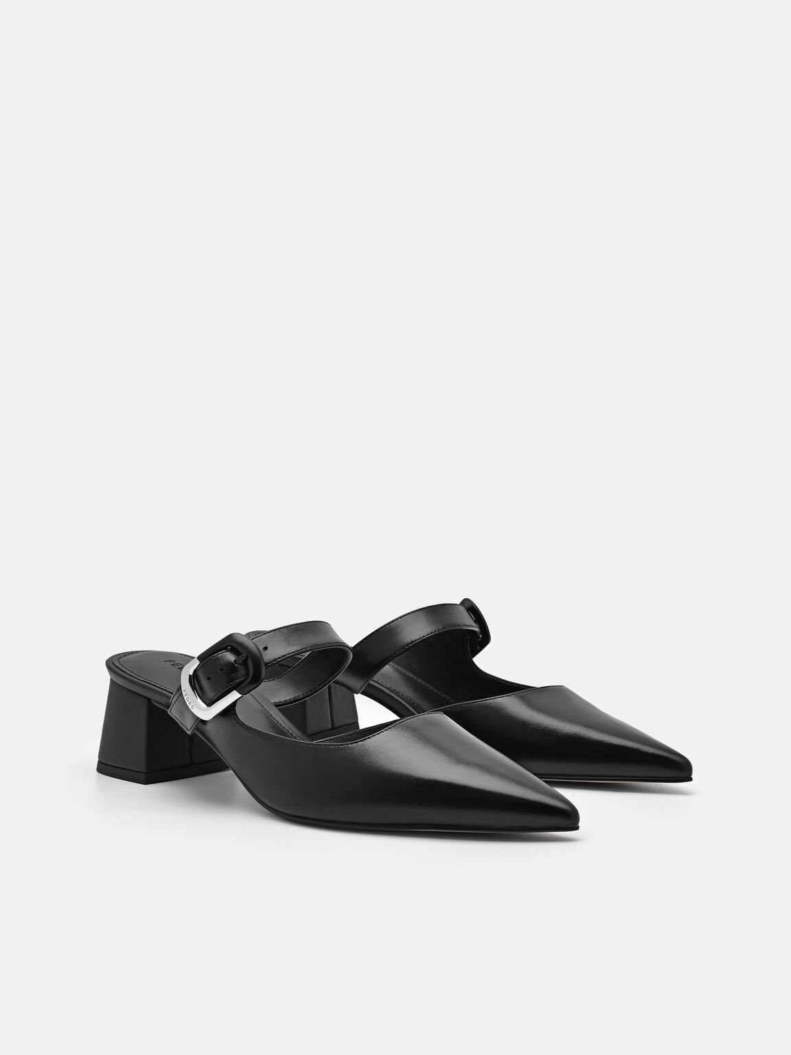 Bridget Leather Heel Mules, , hi-res