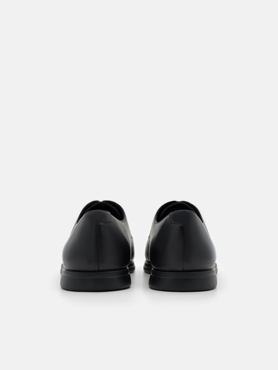 Sepatu Derby Kulit dengan Efek Burnish, , hi-res