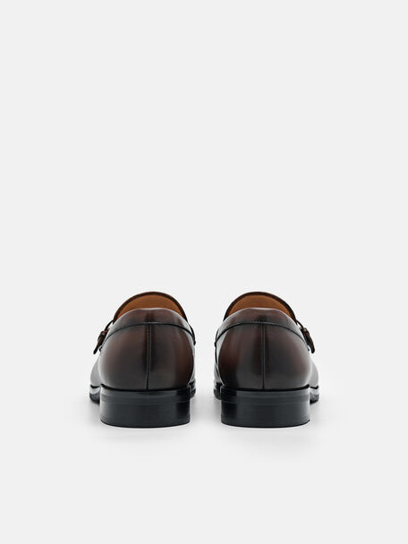 PEDRO Icon Leather Heel Sandals, Black