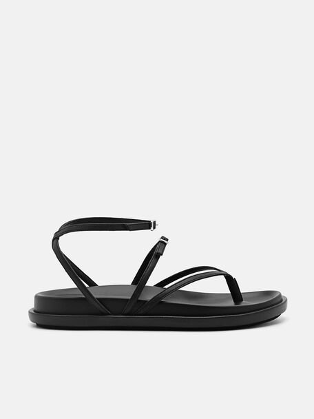 Maggie Thong Sandals, Black, hi-res