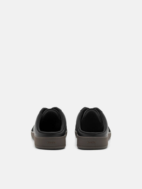 PEDRO Icon Leather Heel Sandals, Black