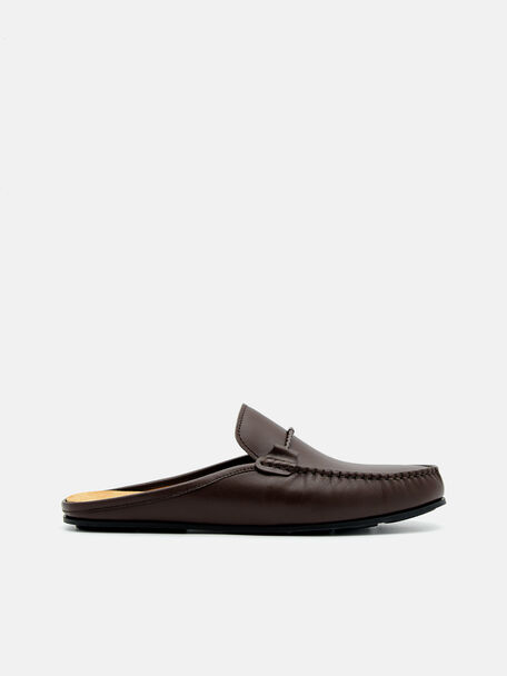 Hawser Leather Slip-On Driving Shoes, Dark Brown, hi-res