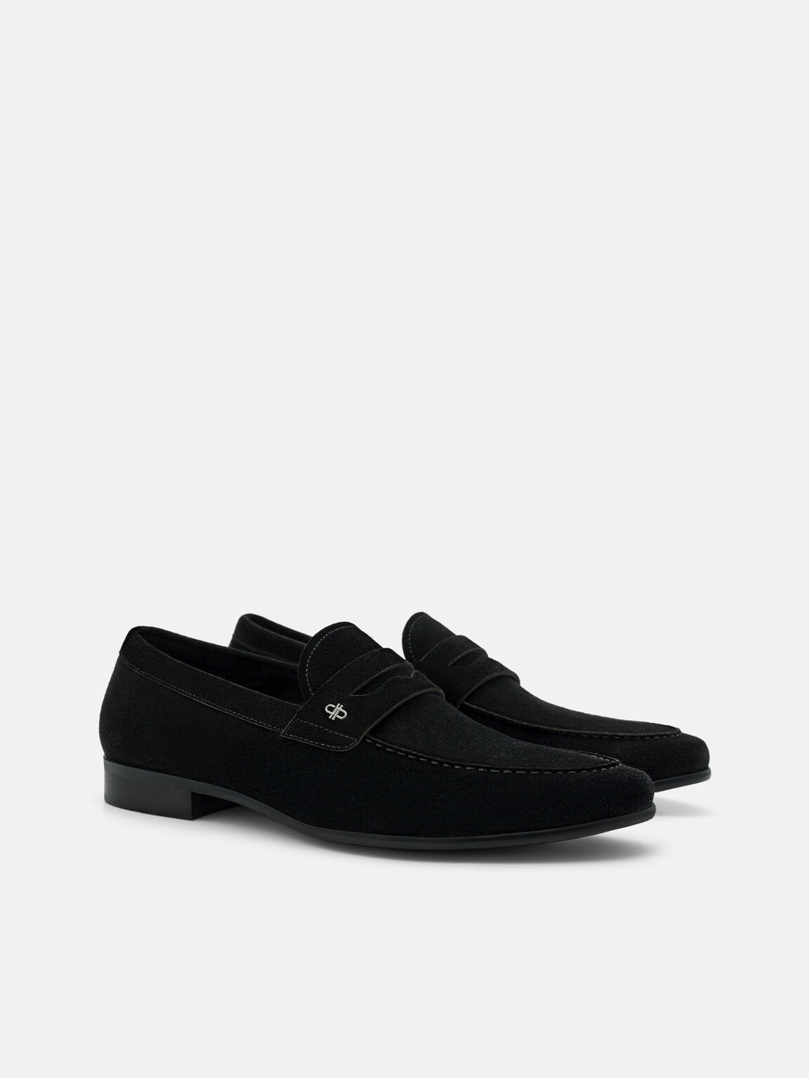 Suede Penny Loafers, , hi-res