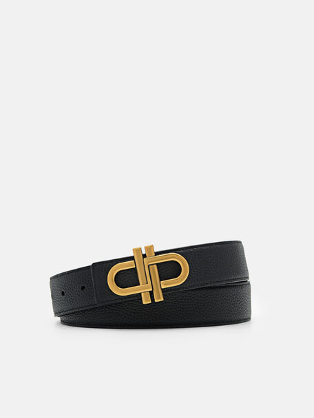 PEDRO Icon Leather Reversible Tang Belt, Black, hi-res