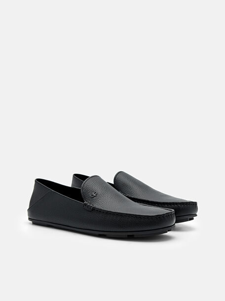 PEDRO Icon Leather Heel Sandals, Black