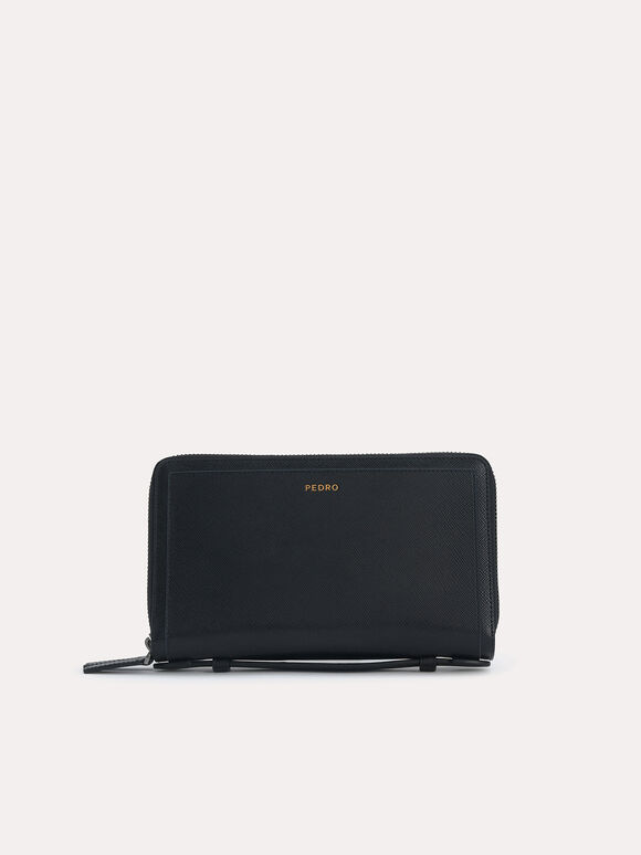 Dompet Perjalanan Kulit Bertekstur, 