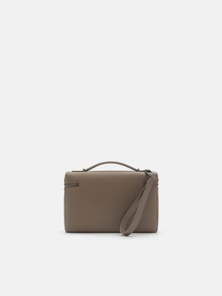 Leather Clutch Bag, , hi-res