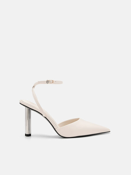 PEDRO Icon Leather Heel Pumps, Chalk, hi-res