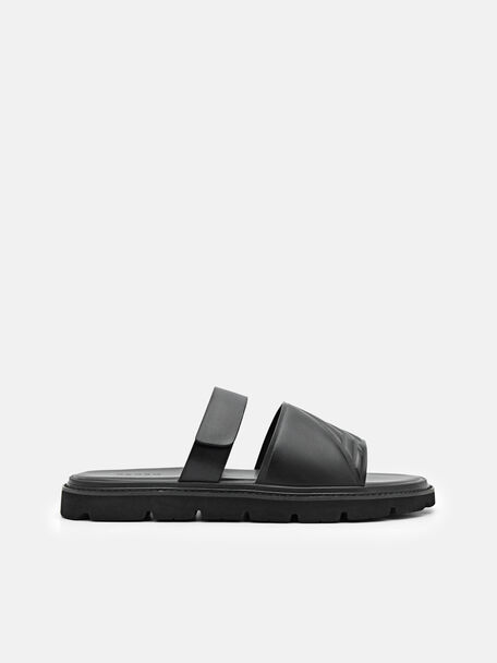 Sandal Slide Bertekstur, Black