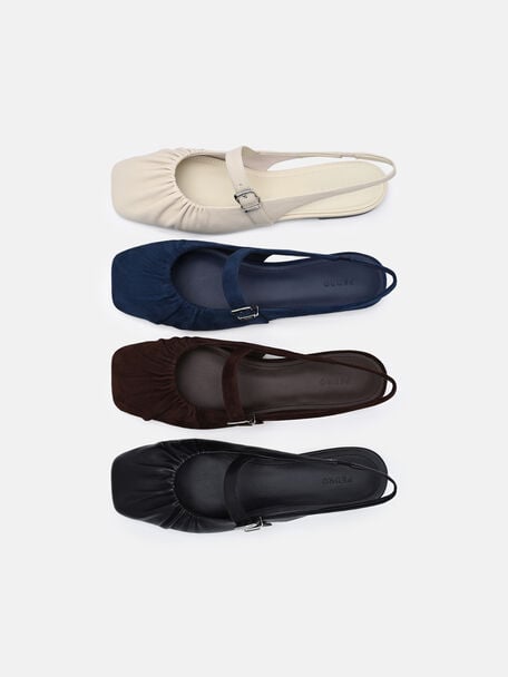 Sepatu Flat Ballerina Kulit Gabrielle, , hi-res