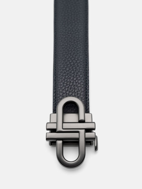 Tumbled Leather Automatic Belt, 