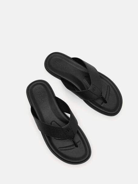 PEDRO Icon Leather Heel Sandals, Black