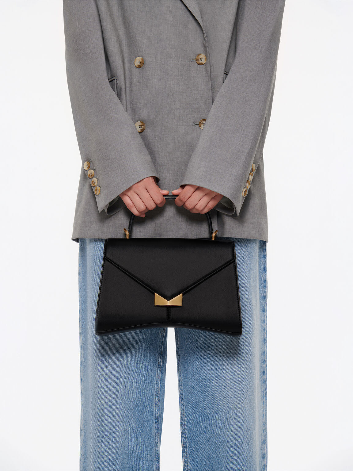 Marion Handbag, Black, hi-res