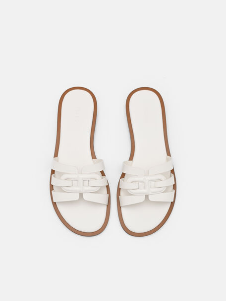 Carmel Sandal Slide Kulit, , hi-res