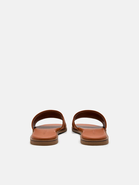 PEDRO Icon Leather Heel Sandals, Black