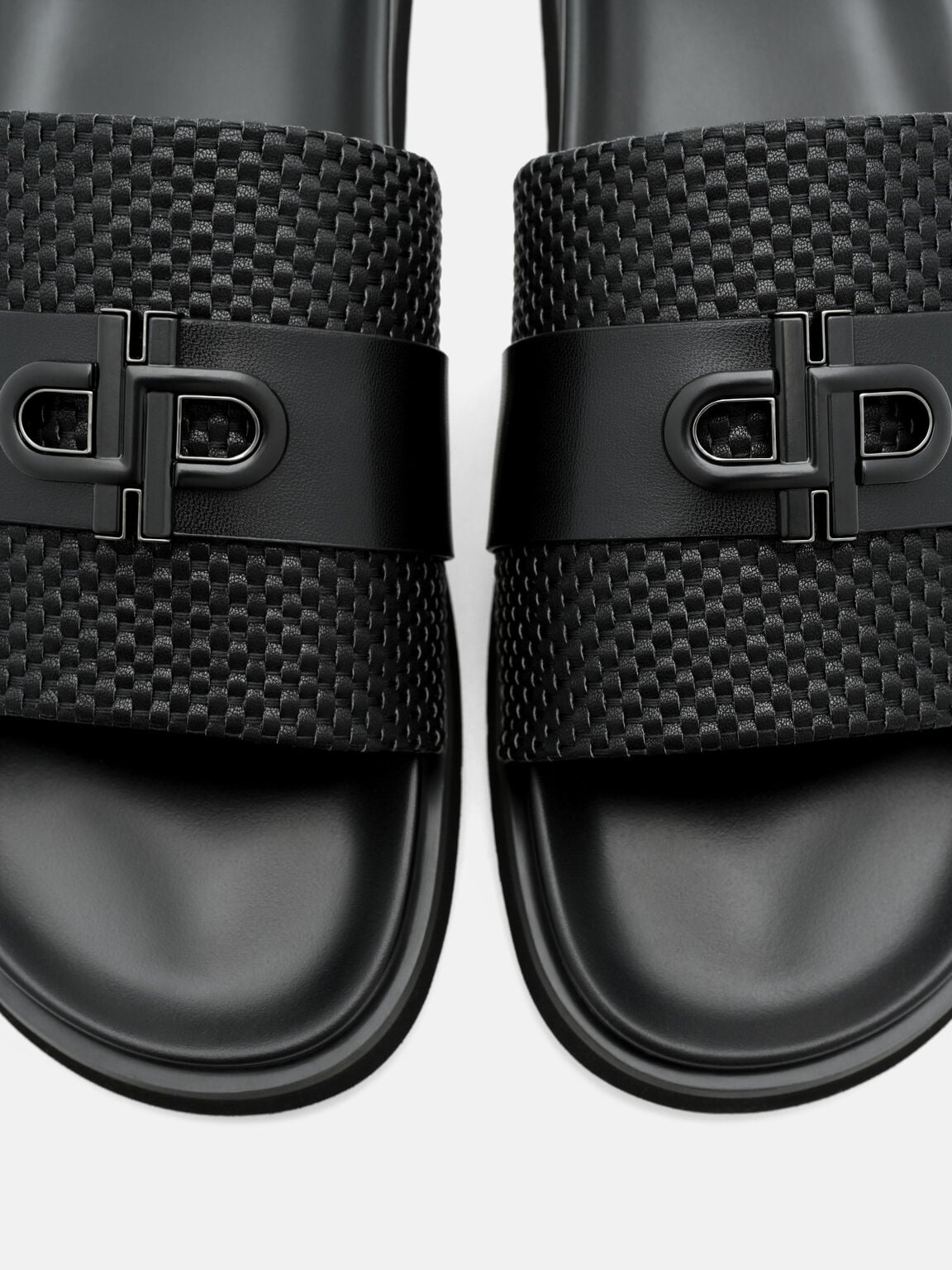 Woven Slide Sandals, , hi-res
