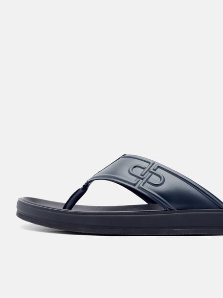 PEDRO Icon Leather Heel Sandals, Black