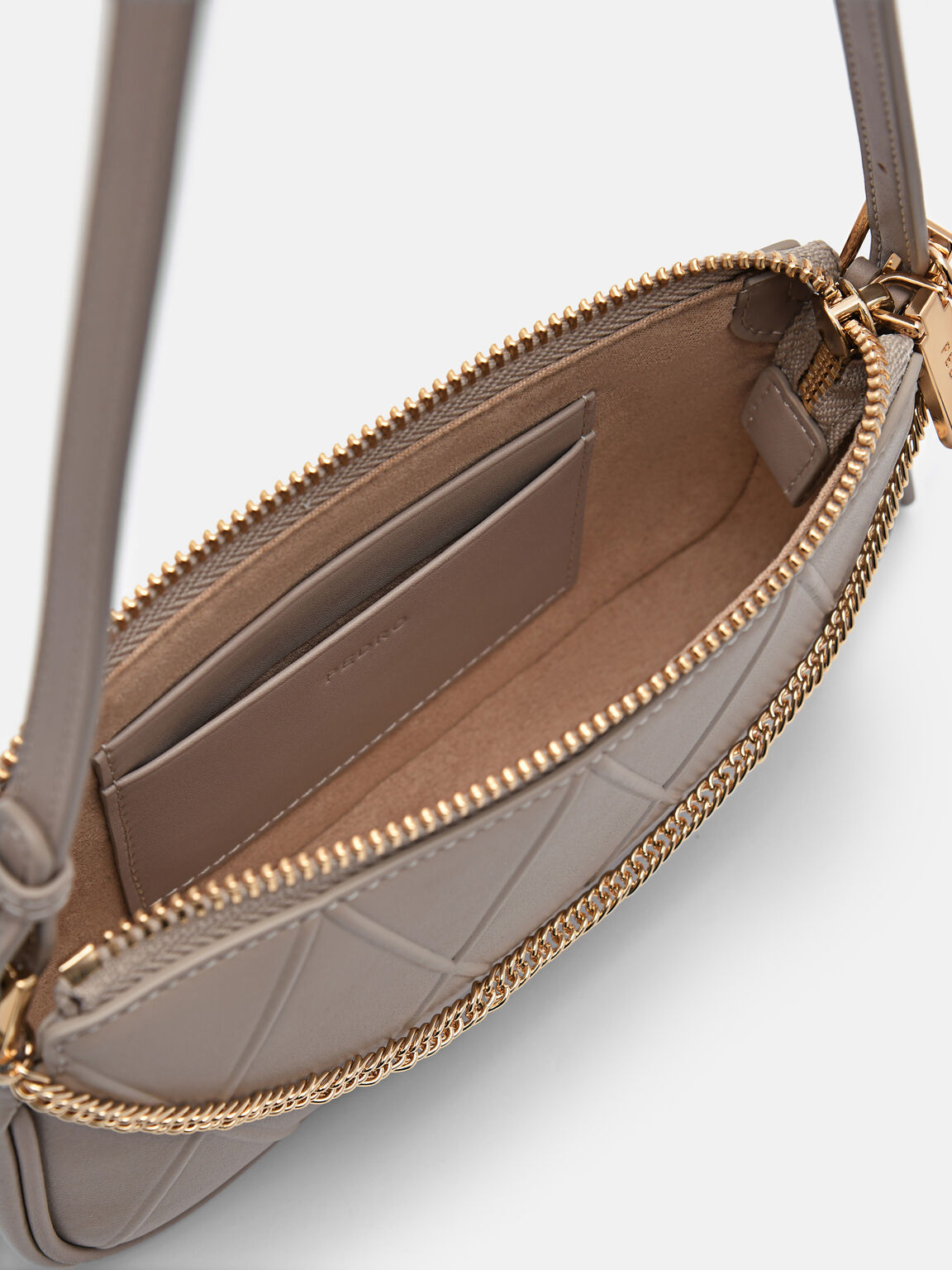 Pouch Kulit Maddy, Taupe, hi-res