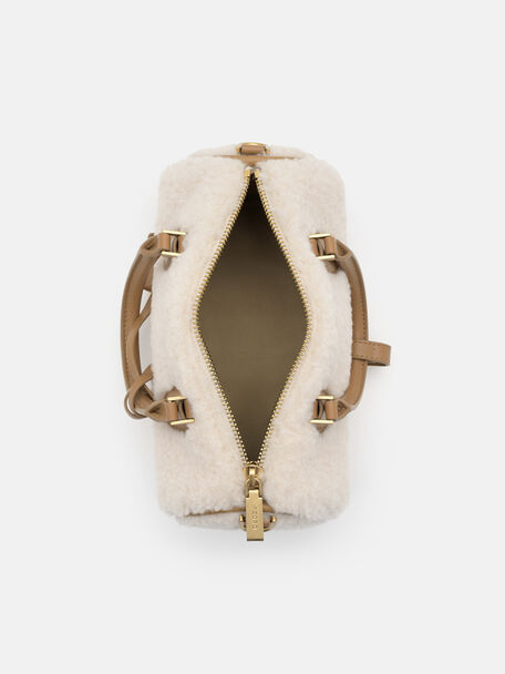 Ilena Faux Fur Bowling Bag, , hi-res
