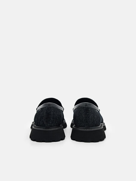 PEDRO Icon Leather Heel Sandals, Black