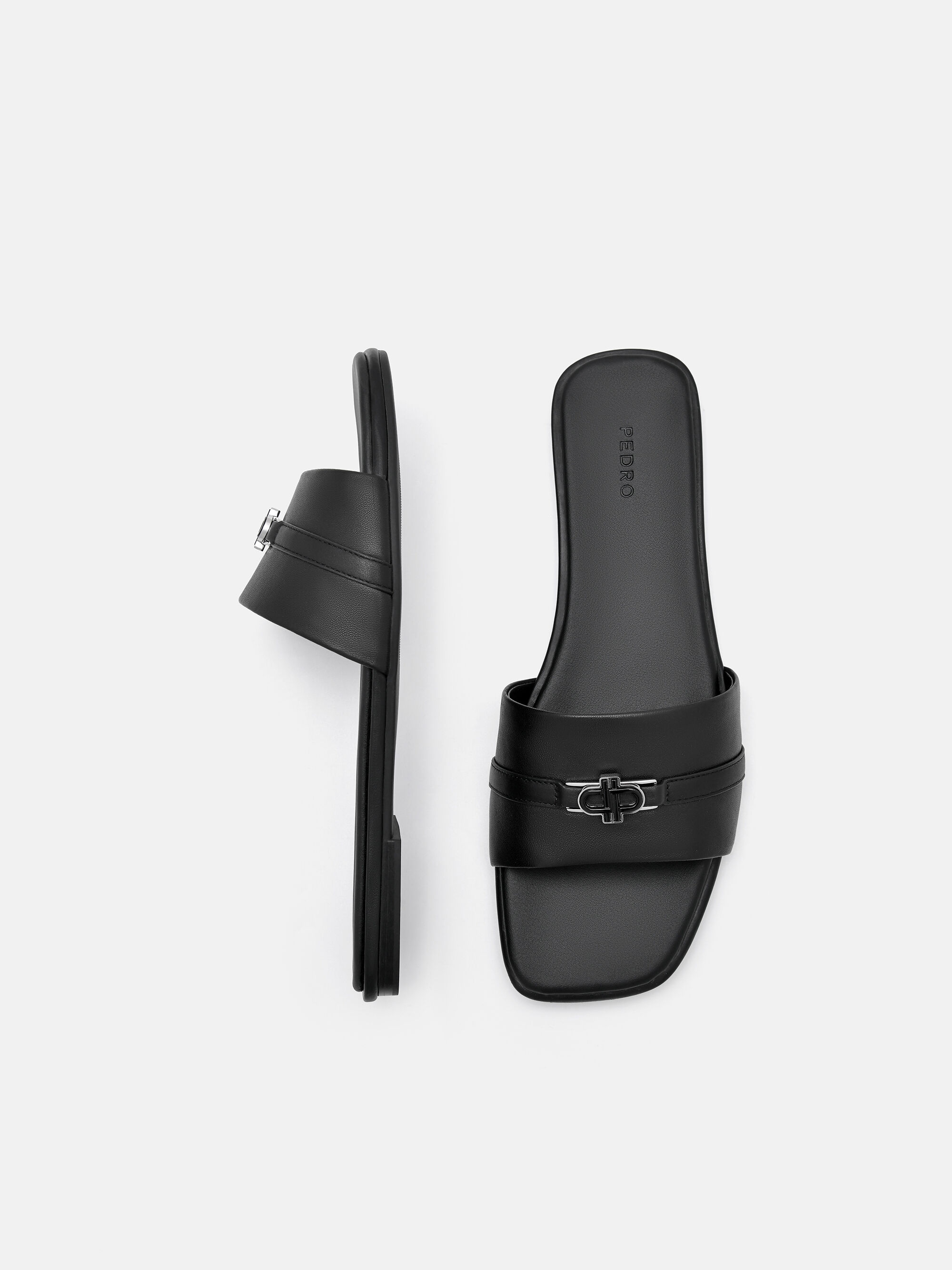 PEDRO Icon Leather Sandals - Black - PEDRO ID