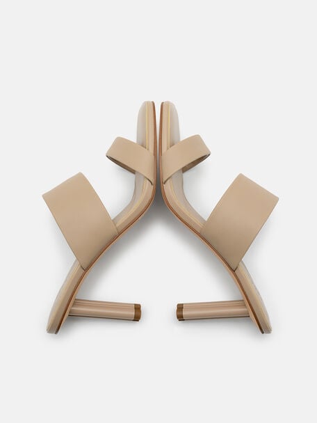 PEDRO Icon Leather Heel Sandals, Black