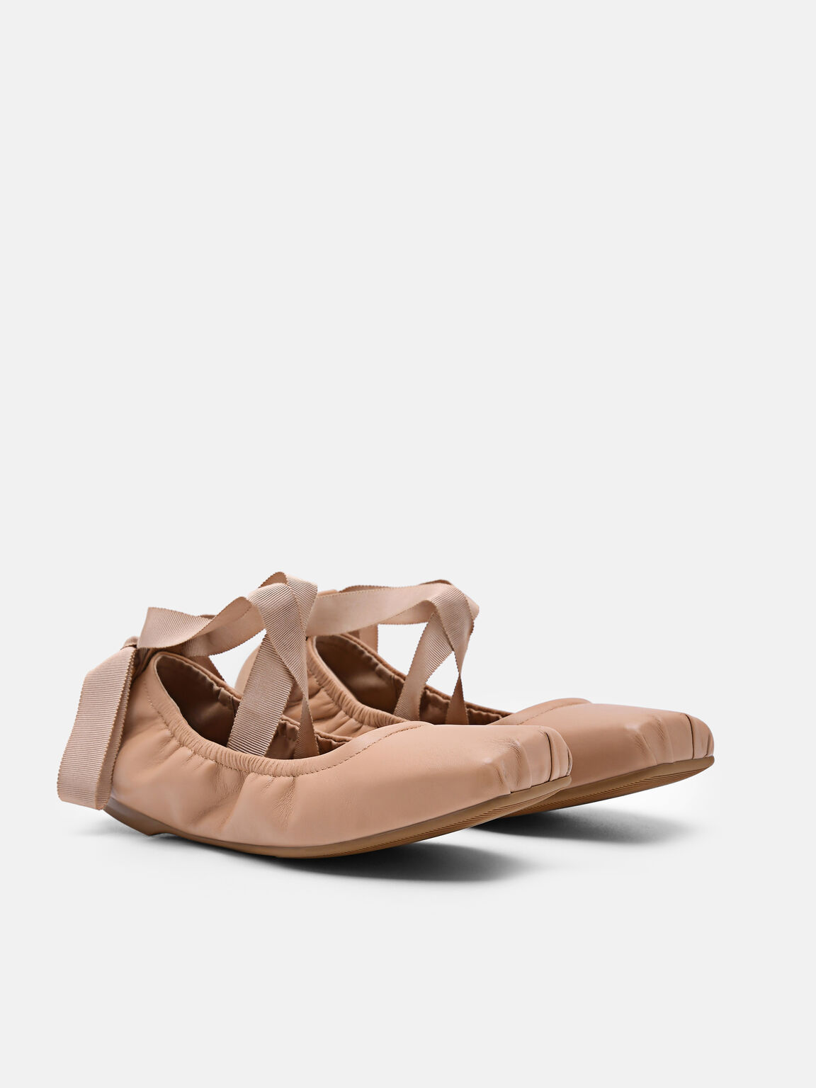 Lexa Leather Ballerina Flats, 