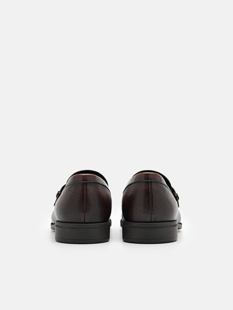 PEDRO Icon Leather Heel Sandals, Black