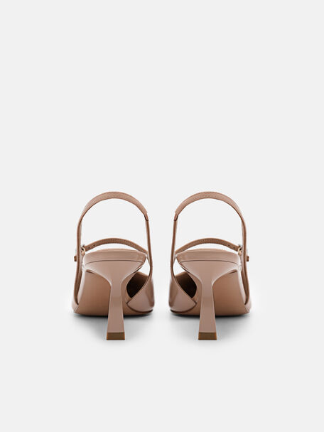 PEDRO Icon Leather Heel Sandals, Black