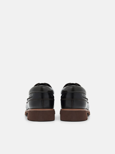 PEDRO Icon Leather Heel Sandals, Black