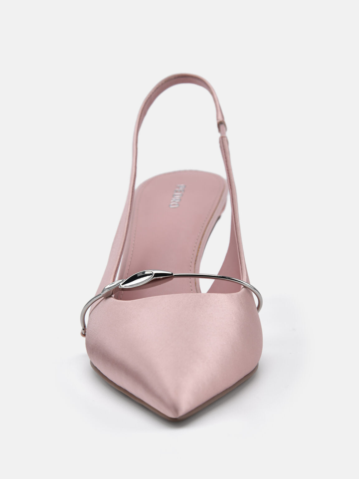 Mira Satin Slingback Pumps, Blush